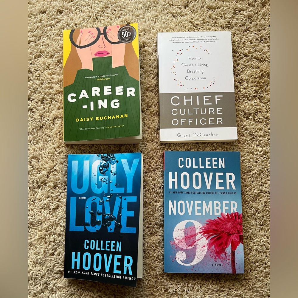 Coleen Hoover (and other books) all great condition. All Paperback. $5 each.